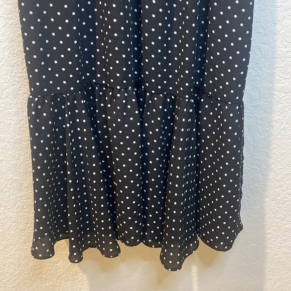 Nanette Lepore Polka Dot Sleeveless Ruffle Hem Dress - Size 6 - Picture 6 of 10